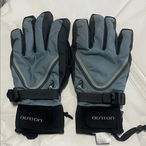 Burton Blue and Gray Snow Gloves Medium